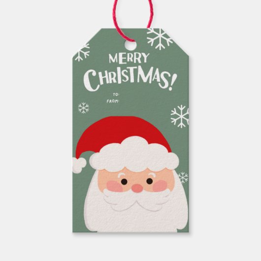 Waterverf kerstkerstcadeautjes Labels Cadeaulabel (Voorkant)
