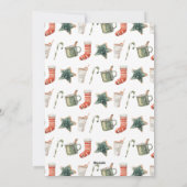 Waterverf kerstkoekje 1 foto snoepje Hol Feestdagenkaart (Achterkant)