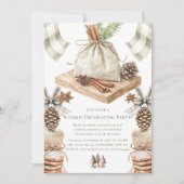 Waterverf kerstkoekje decoratie partij kaart (Voorkant)