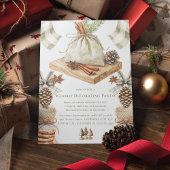 Waterverf kerstkoekje decoratie partij kaart