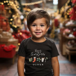 Waterverf kerstkoekje drink snoepriet<br><div class="desc">Een leuke feestelijke vormgeving met waterverf winterfavorieten - warme chocolade,  snoepriet,  kousen. Vrolijk kerstfeest in het hedendaagse script lettertype,  perfect om het vakantieseizoen te vieren. Kan bewerkt worden,  een deel van een collectie.</div>