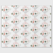 Waterverf kerstkoekje drink snoepriet cadeaupapier (Vlak)