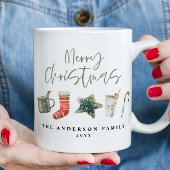 Waterverf kerstkoekje drink snoepriet mok