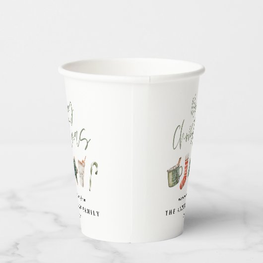 Waterverf kerstkoekje drink snoepriet papieren bekers (Rechts)