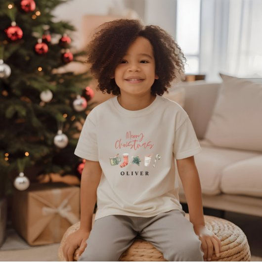 Waterverf Kerstkoekje drink snoepriet T-S T-shirt