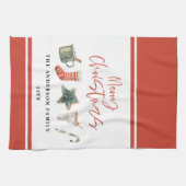 Waterverf kerstkoekje drink snoeprietkit theedoek (Horizontaal)