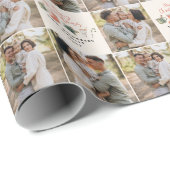 Waterverf Kerstkoekje multi foto rustiek Cadeaupapier (Rol Hoek)