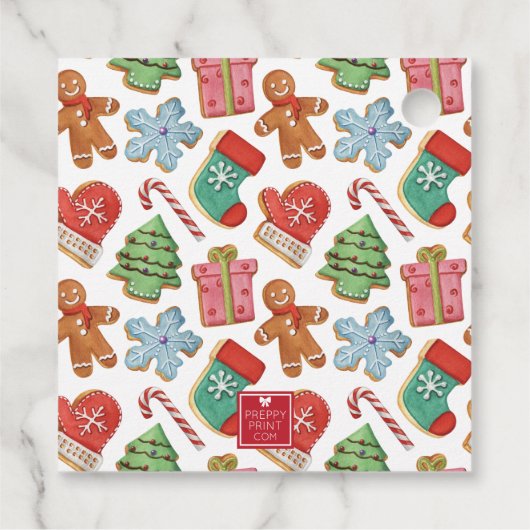 Waterverf kerstkoekjes bedankjes labels (Achterkant)