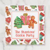 Waterverf kerstkoekjes bedankjes labels (Voorkant)