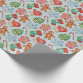 Waterverf kerstkoekjes cadeaupapier (Hoek)