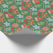 Waterverf kerstkoekjes cadeaupapier (Hoek)