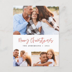 Waterverf kerstkoekjes drink snoep 3 foto feestdagenkaart