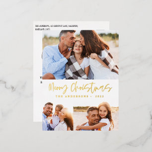 Waterverf kerstkoekjes drink snoep 3 foto folie feestdagen briefkaart