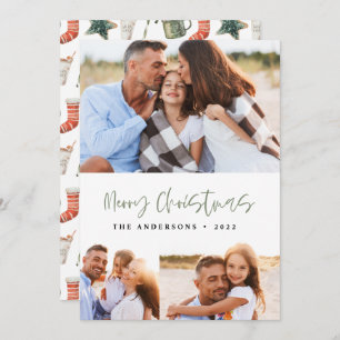 Waterverf kerstkoekjes drink snoep 3 foto H Feestdagenkaart