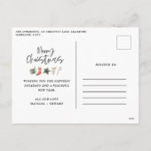 Waterverf kerstkoekjes drink snoepriet Holi Feestdagenkaart (Achterkant)