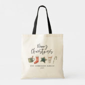 Waterverf kerstkoekjes drinken snoeprietTas Tote Bag (Achterkant)
