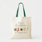 Waterverf kerstkoekjes drinken snoeprietTas Tote Bag (Voorkant)
