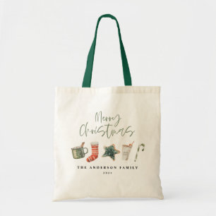 Waterverf kerstkoekjes drinken snoeprietTas Tote Bag