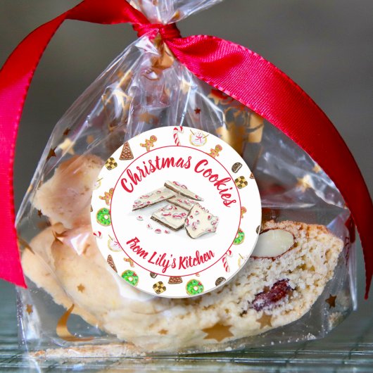Waterverf kerstkoekjes Exchange Ronde Sticker