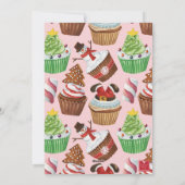 Waterverf Kerstkoekjes Foto Feestdagenkaart (Achterkant)