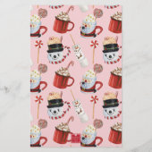 Waterverf kerstkoekjes gepersonaliseerd briefpapier (Achterkant)