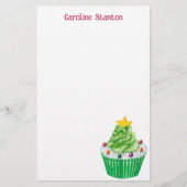 Waterverf kerstkoekjes gepersonaliseerd briefpapier (Voorkant)