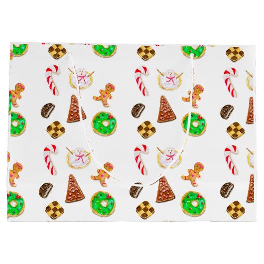 Waterverf kerstkoekjes groot cadeauzakje (Achterkant)
