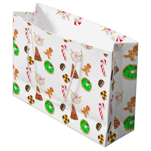 Waterverf kerstkoekjes groot cadeauzakje (Voorkant Gekanteld)