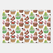 Waterverf kerstkoekjes inpakpapier vel (Voorkant 3)