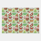 Waterverf kerstkoekjes inpakpapier vel (Voorkant 2)