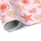 waterverf kerstkoekjes met gebak cadeaupapier (Rol Hoek)