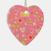 waterverf kerstkoekjes met gebak keramisch ornament (Rechts)