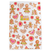 waterverf kerstkoekjes met gebak medium cadeauzakje (Achterkant)