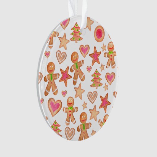waterverf kerstkoekjes met gebak ornament (voorkant)