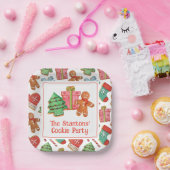 Waterverf kerstkoekjes papieren bordje (Feest)