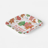 Waterverf kerstkoekjes papieren bordje (Gebogen)