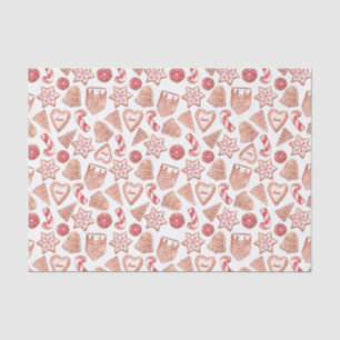 Waterverf Kerstkoekjes Patroonvakantie Tissuepapier