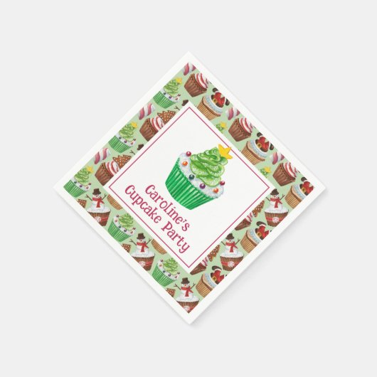 Waterverf kerstkoekjes servet (Hoek)