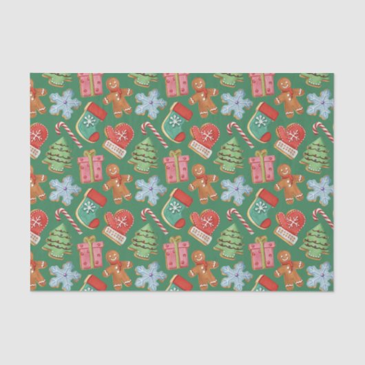 Waterverf kerstkoekjes tissuepapier (Voorkant)
