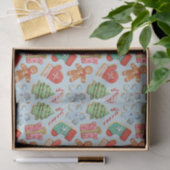 Waterverf kerstkoekjes tissuepapier (Geschenk)