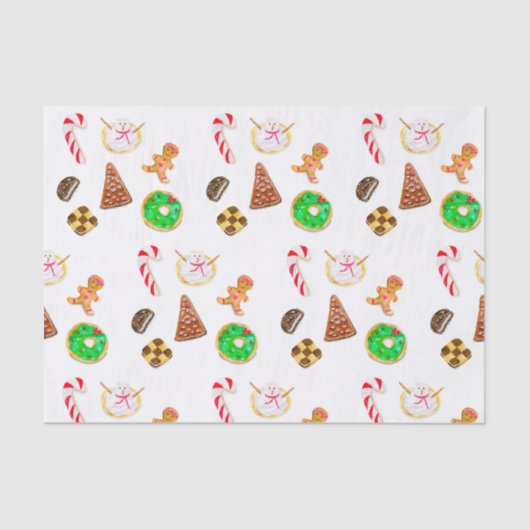 Waterverf kerstkoekjes tissuepapier (Voorkant)