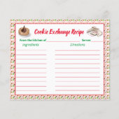 Waterverf kerstkoekjes uitwisselingsrecept (Voorkant)