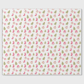 Waterverf Kerstkoekjes Vakantie Schattige Cadeaupapier (Vlak)