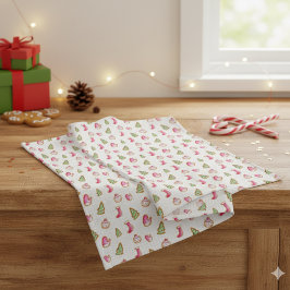 Waterverf Kerstkoekjes Vakantie Schattige Theedoek