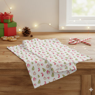 Waterverf Kerstkoekjes Vakantie Schattige Theedoek