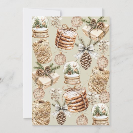 Waterverf kerstkoekjesdeeg kaart (Achterkant)