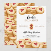 Waterverf Kerstkoekjesuitwisselingspartij Kaart (Voorkant / Achterkant)