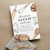 Waterverf Kerstkoekjesuitwisselingspartij Kaart