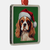 Waterverf Kerstkoning Charles Spaniel Ornament (Rechts)