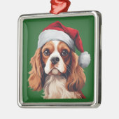 Waterverf Kerstkoning Charles Spaniel Ornament (Links)